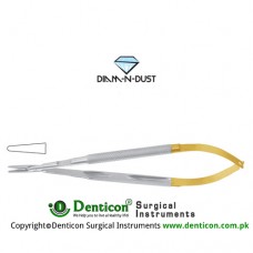 Diam-n-Dust™ Micro Needle Holder Straight - Heavy Pattern - Round Handle - With Lock Stainless Steel, 25 cm - 9 3/4"
